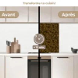 Bruin - Vlekken - Graniet keuken achterwand 2 middel 865 -voor-na2_FR