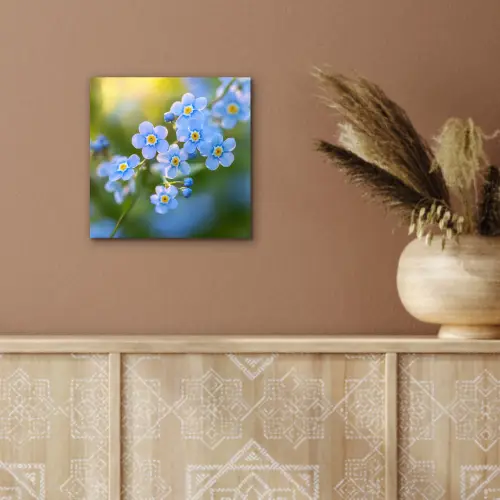 Bloemetjes - Blauw - Vergeet mij nietjes aluminium wit klein -sfeer4