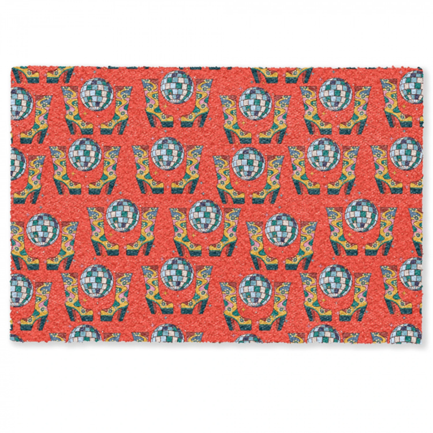 Rood - Disco - Patroon Deurmat klein 898 -zkaufland3d