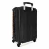 Driekleurige hartjesrijen NBS - Handbagage koffer - Kinderen Unisex middel -achterkant