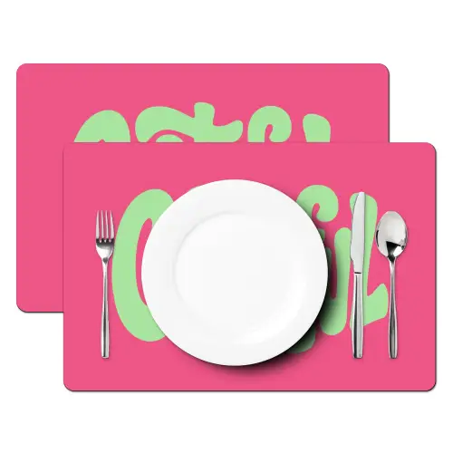 Grateful - Groen - Grafisch - Vloeiend Placemat vinyl groot -zzsfeer2_Kitchenyeah-website