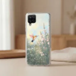 Kolibrie - Illustratie - Kleurrijk Telefoonhoesje Samsung Galaxy A12 klein -sfeer2