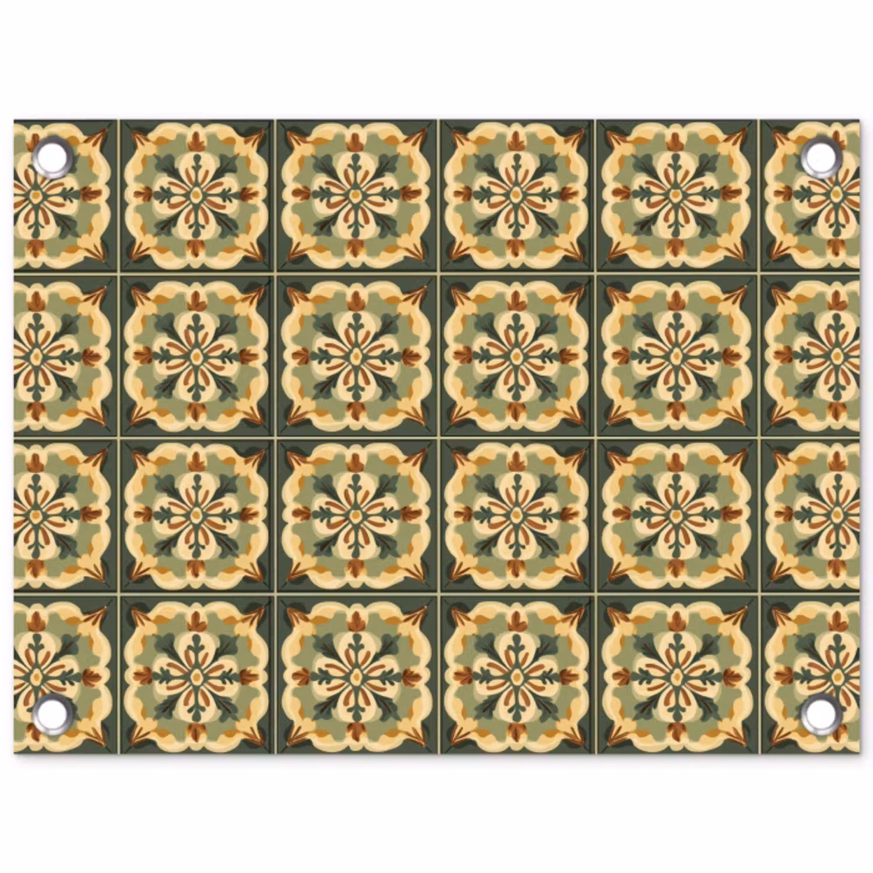 Ornament - Patroon - Groen tuinposter los doek klein 239 -3d