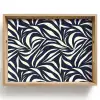 Bladvormen - Blauw - Patroon - Wit Dienblad Rechthoek middel 911 -z3d_shopping