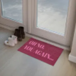 Quote - Bordeauxrood Deurmat klein -sfeer3