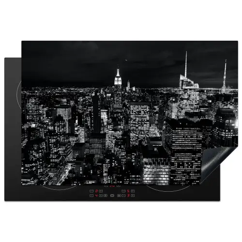 Metropool bij Nacht Inductie beschermer vinyl 3mm klein -3d