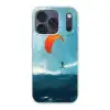Kitesurfer - Oranje - Zee - Lucht Telefoonhoesje iPhone 17 Pro klein -3d