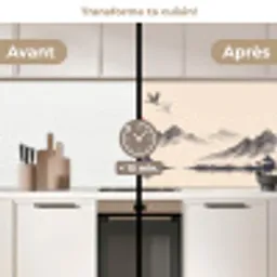 Oosters - Kraanvogels - Landschap keuken achterwand 2 middel -voor-na2_FR