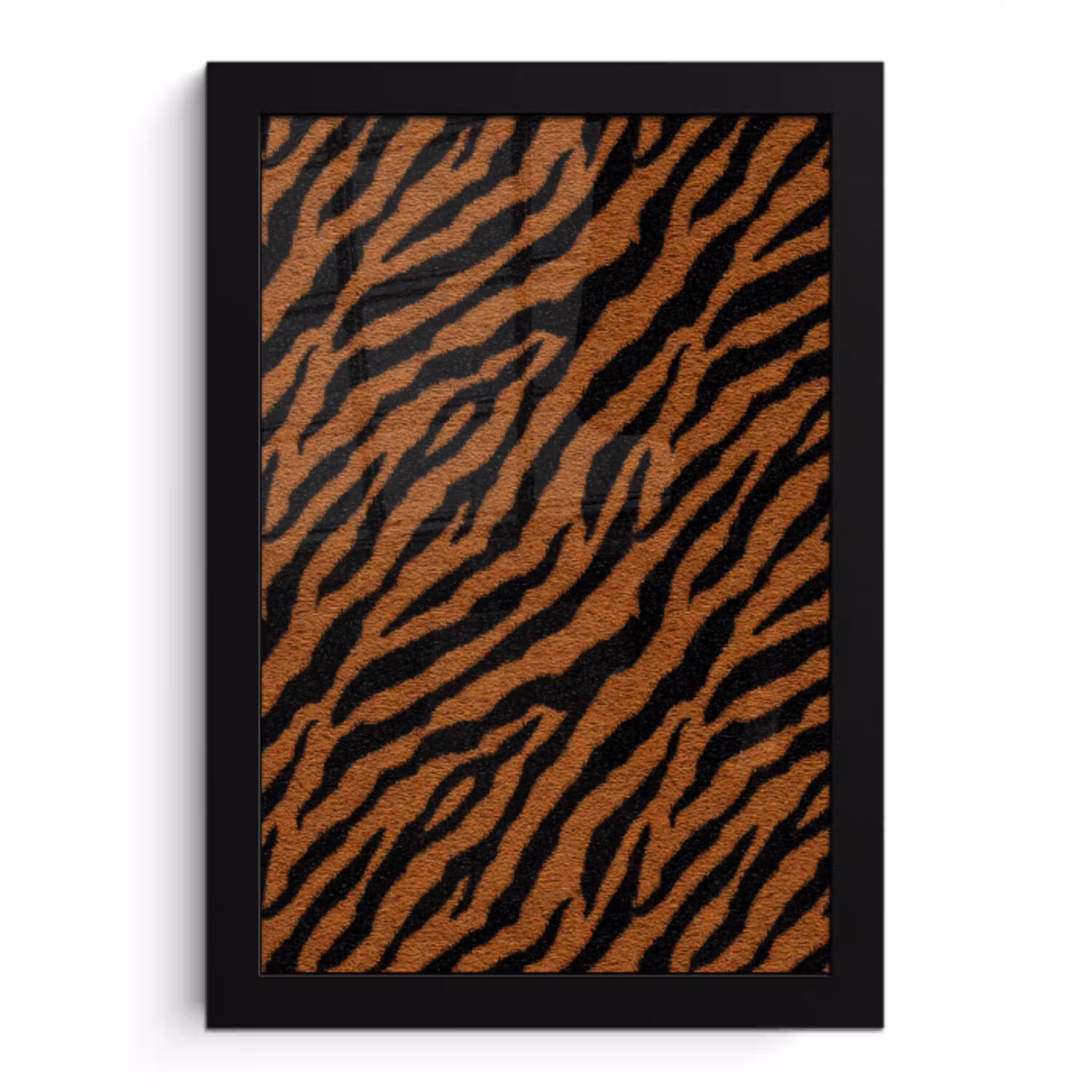 Tijger - Zwart - Vacht fotolijst zwart zonder passe partout klein 224 -3d