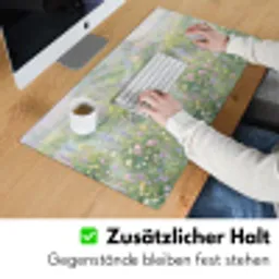 Bloemenveld - Heuvels - Kleurrijk Muismat XXL klein -ysfeer3_duits