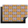 Bloemen - Retro - Patroon - Kleurrijk Inductie beschermer vinyl 3mm klein 276 -3d