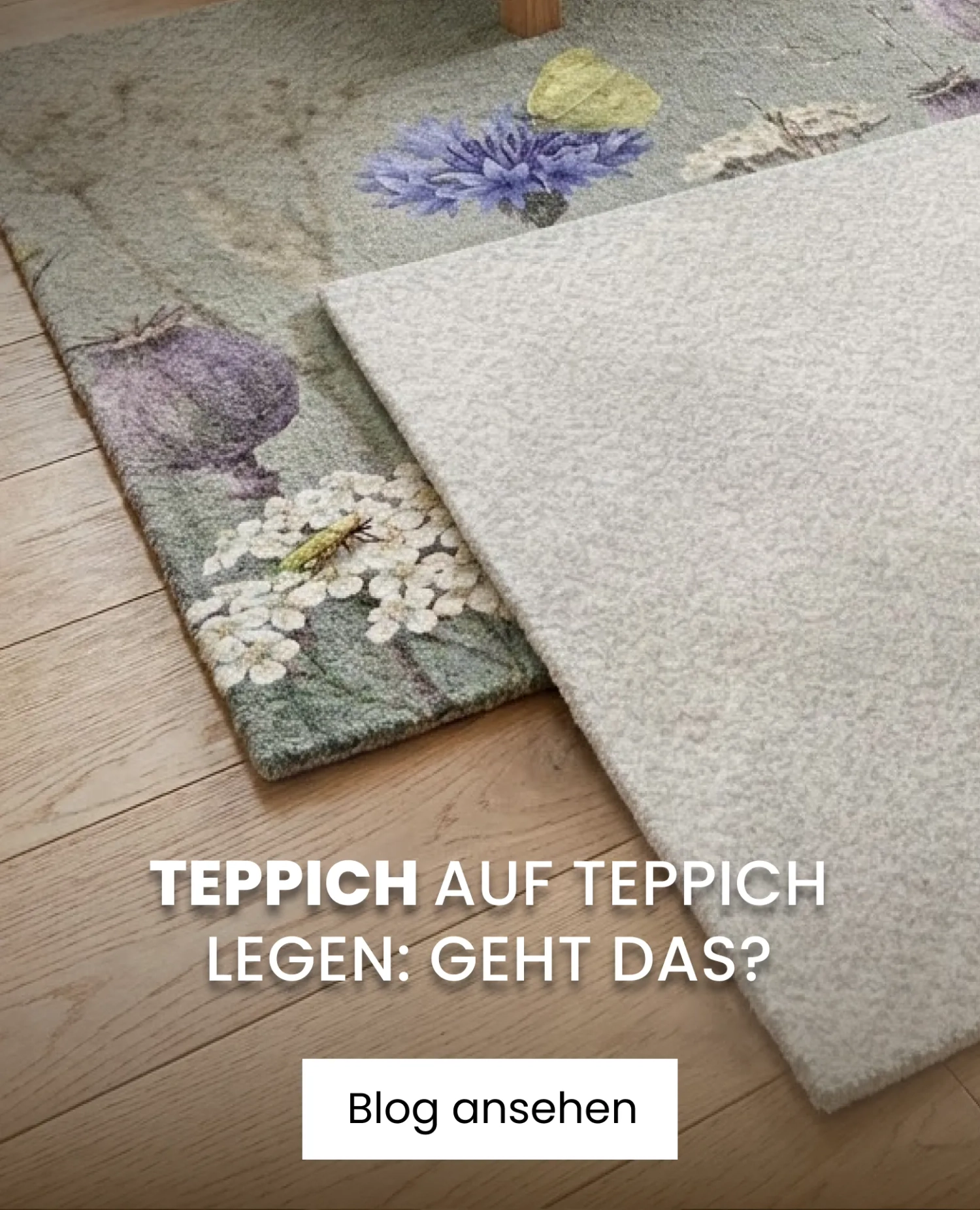 zwei Sorten Teppich 