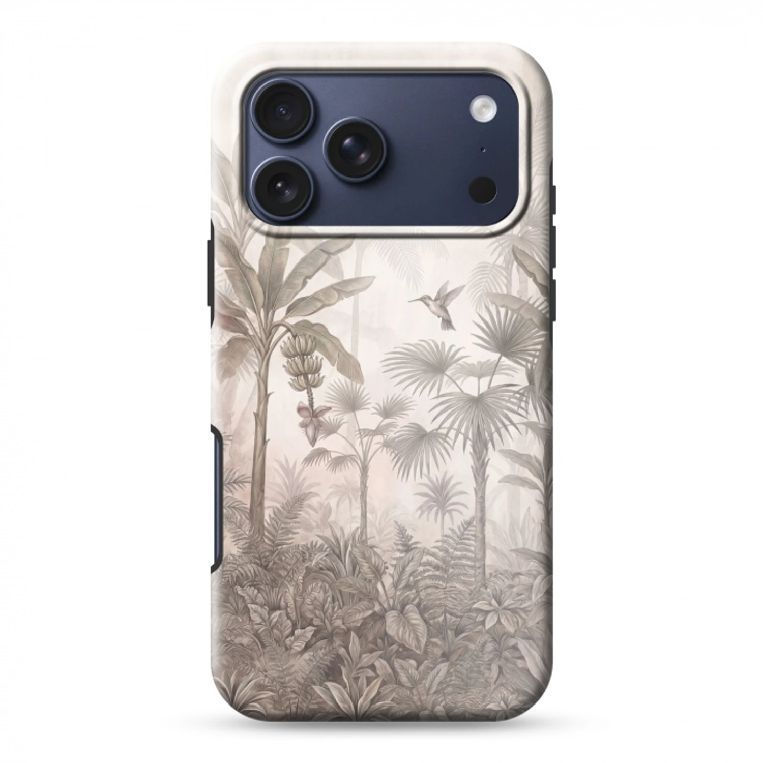 Jungle - Banenboom - Kolibrie - Beige Toughcase MagSafe Apple iPhone 17 Pro Max klein -3d