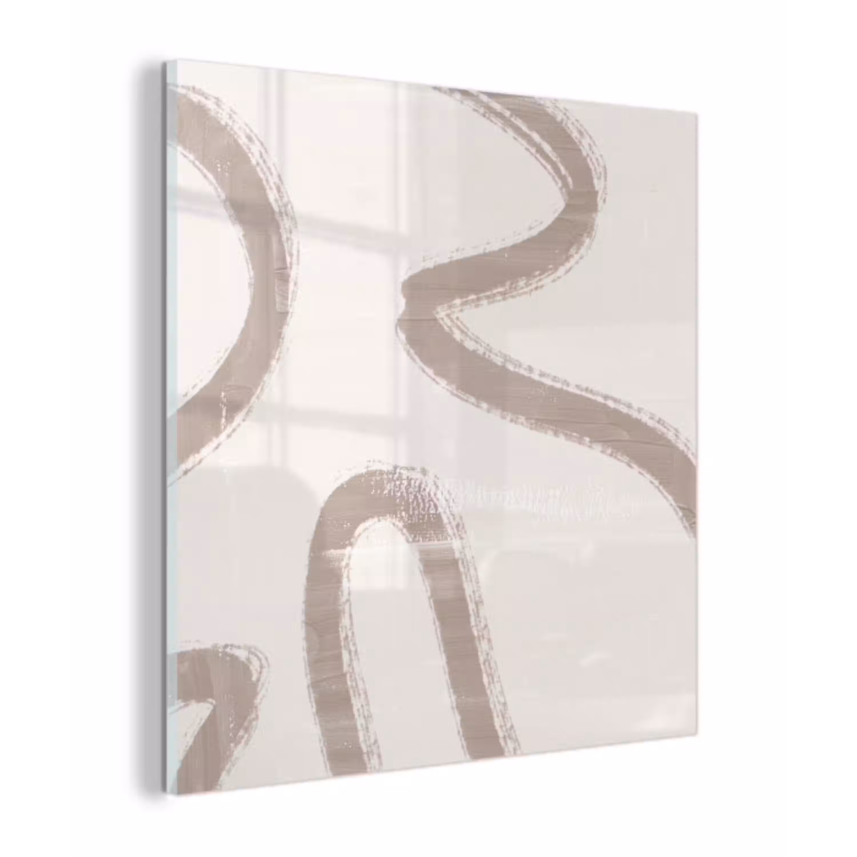 Moderne kunst - Beige - Abstract plexiglas 5mm klein -z3d