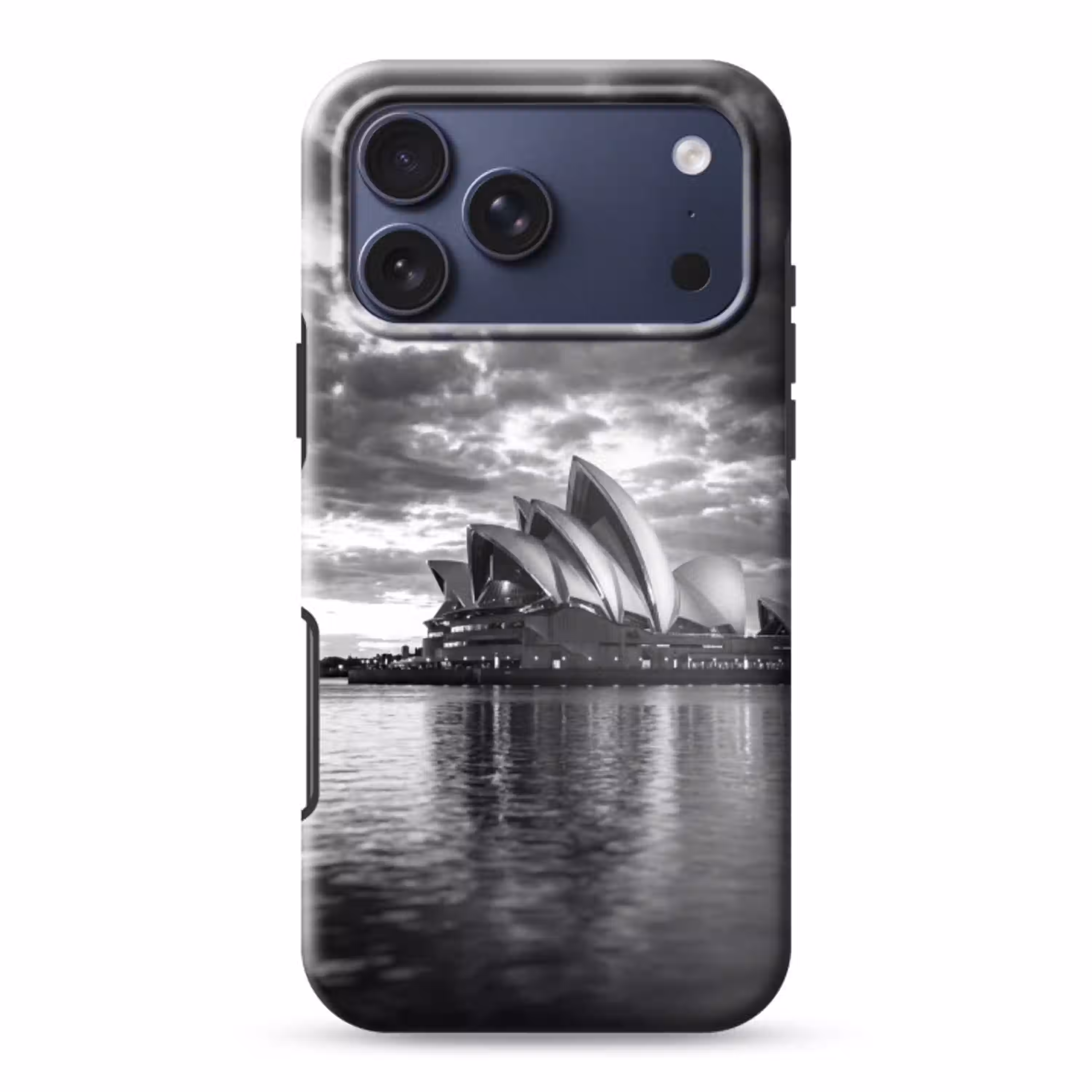 Architectuur - Water - Stad - Modern - Zwart-wit Toughcase MagSafe Apple iPhone 17 Pro Max klein -3d