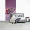 Hotdog - Steentjes - Glitters - Paars fotobehang vinyl groot -slaapkamer