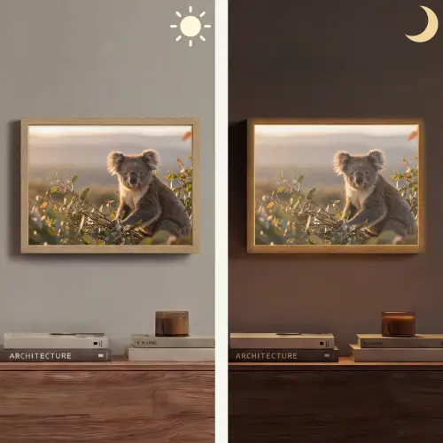 Koala - Bladeren - Ochtendlicht Light Box met batterij (Wandlamp) middel -sfeer3