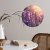 Lavendelbloemen - Paars - Zonlicht Wandcirkel behangsticker klein -sfeer3