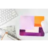 Vlakken - Abstract - Rechthoekig - Oranje muismat rubber klein -witbureau