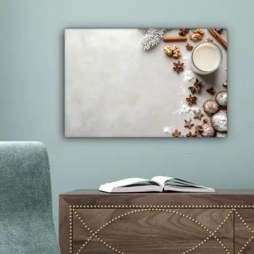 Kruiden - Winter - Melk - Beton canvas 2cm klein -sfeer4