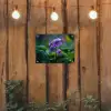 Viooltjes - Paars - Bloem - Bladeren tuinposter los doek klein -sfeer1