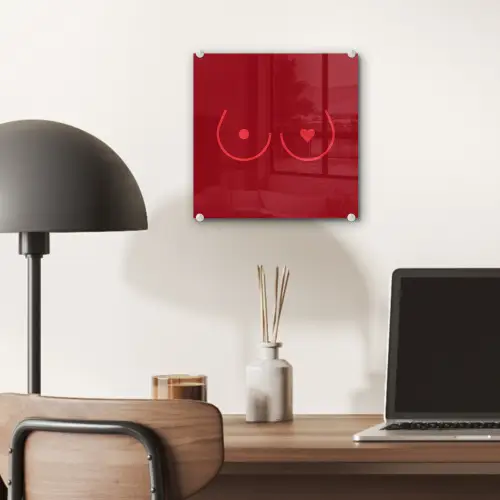 Minimalistisch - Lijnillustratie - Rood plexiglas 5mm klein -sfeer6