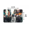 Stad - Mensen - Astronaut - Wit Placemat vinyl groot -specs