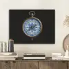 Kompas - Delfts blauw - Zwart PET vilt klein -sfeer1
