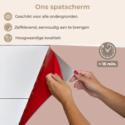Roze - Palet - Oud - Effen - Oudroze keuken achterwand spatscherm klein 900 -spatscherm_NL