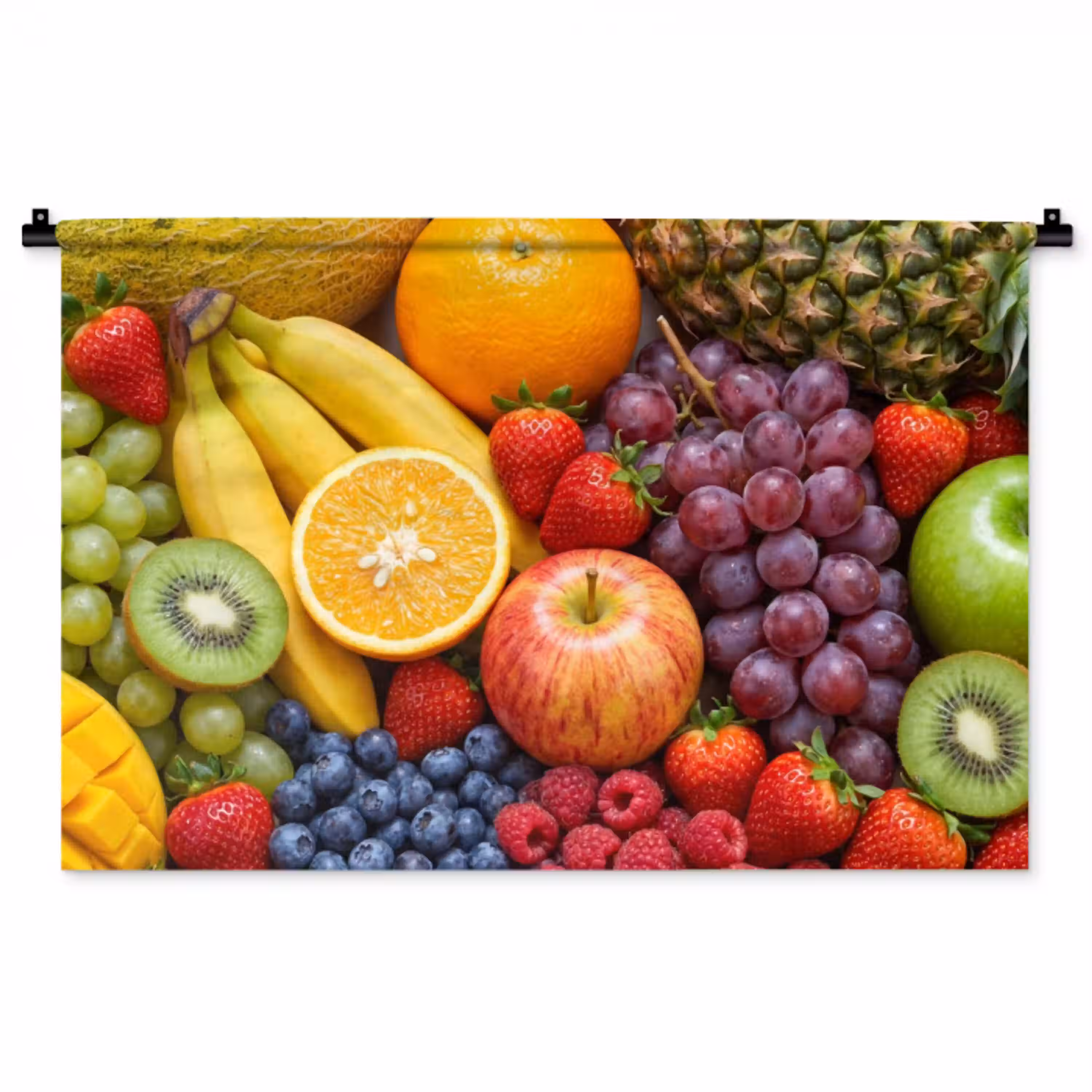 Eten - Fruit - Vers - Kleurrijk - Voeding Wandkleed katoen middel -zz3d