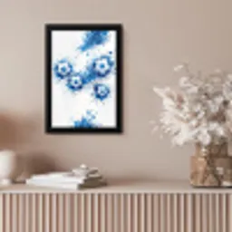 Voetballen - Verf - Sport - Blauw fotolijst zwart zonder passe partout klein -sfeer5