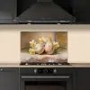 Bloemen - Eieren - Geschilderd keuken achterwand spatscherm klein -sfeer1