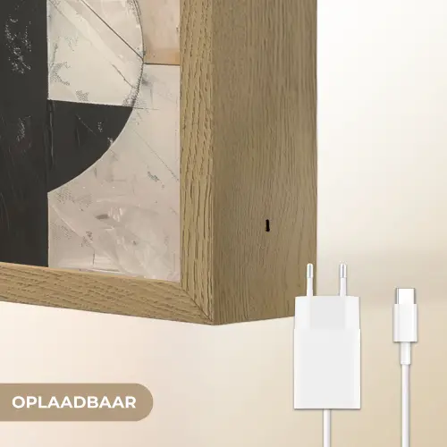 Abstract - Modern - Geometrisch - Pastel Light Box met batterij (Wandlamp) middel -USP_websiteoplaadbaarNL