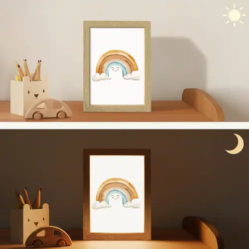Regenboog - Pastel kleuren Light Box met kabel klein -sfeer3_kind