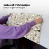 Terrazzo - Patroon - Groen Inductie beschemer met haakjes klein 777 -ky-ophangen-nl