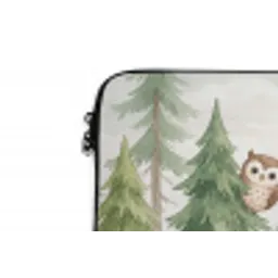 Bos - Dieren - Groen laptophoes neopreen klein -detail