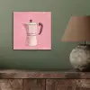 Roze - Mokkapot - Illustratie - Koffie aluminium wit klein -sfeer2
