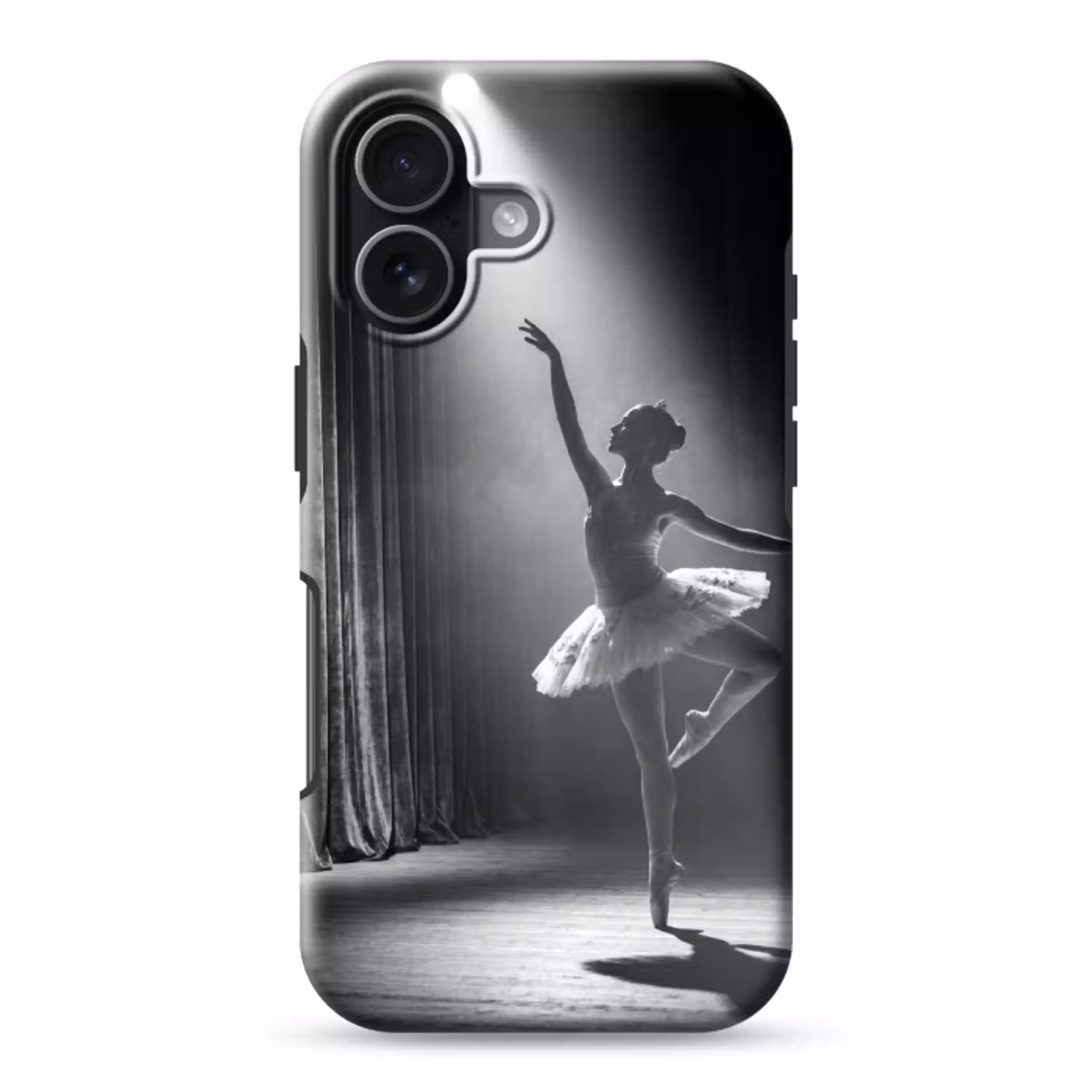 Danser - Podium - Zwart-wit - Kunst - Klassiek Toughcase MagSafe Apple iPhone 17 klein -3d