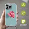 Blad - Anthurium - Stippen - Roze Hoesje iPhone 16 Pro Max met koord klein -sfeer2_NL