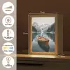 Boot - Bergen - Natuur - Water Light Box met kabel (Tafellamp) klein -USP_NL