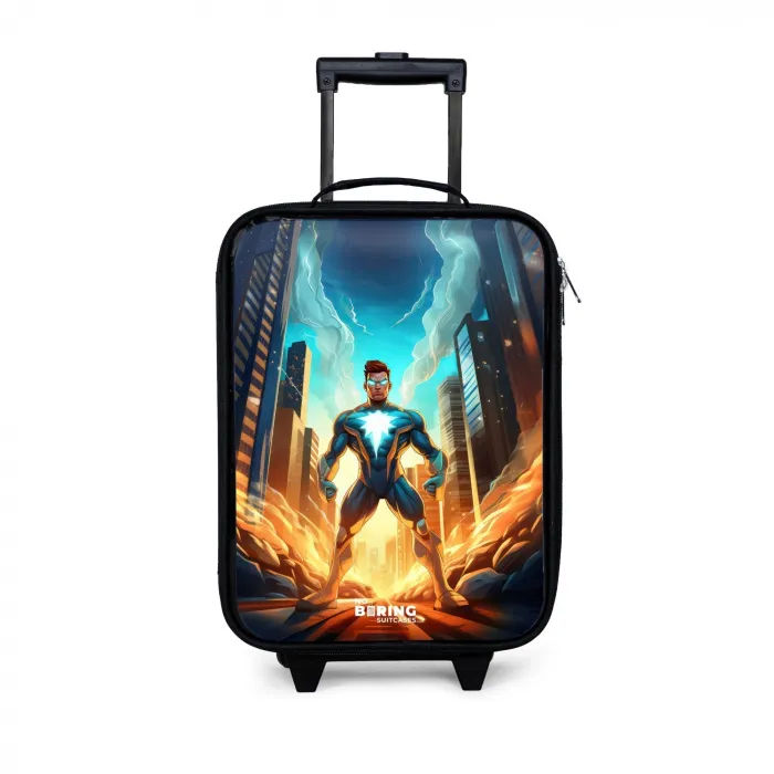 City superhero Kinderkoffer - Zwart klein -3d