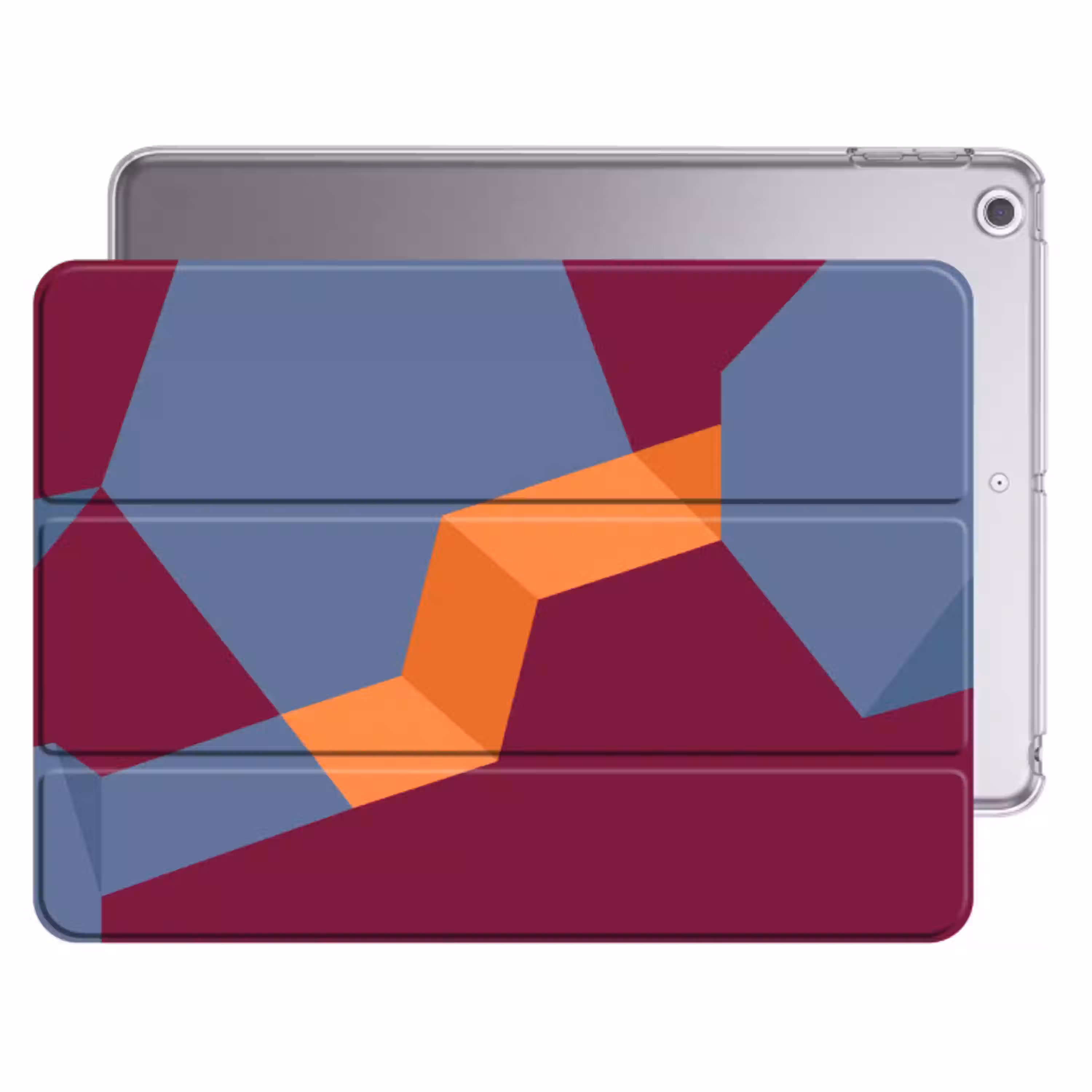 Abstract - Vormen - Modern - Blauw - Oranje Apple iPad 2017 middel -threedimensional_3d_global