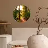 Bos - Pad - Bomen - Groen - Zon - Natuur Wandcirkel behangsticker klein -sfeer1