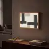 Zwart - Abstract - Japandi Light Box met batterij (Wandlamp) middel -sfeer1