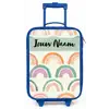 Regenboog - Pastel - Patroon Kinderkoffer - Blauw klein -zz3dotto