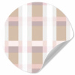 Ruitpatroon - Aardetinten - Minimalistisch Wandcirkel behangsticker klein 186 -3d