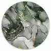 Luxe - Marmer - Groen Wandcirkel kunststof plaat 5mm dik klein -3d