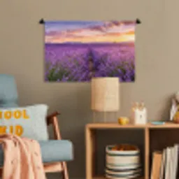 Lavendel - Veld - Natuur - Paars Wandkleed katoen klein -wsfeer4_kind
