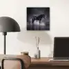 Paard - Magisch - Zwart aluminium wit klein -sfeer5