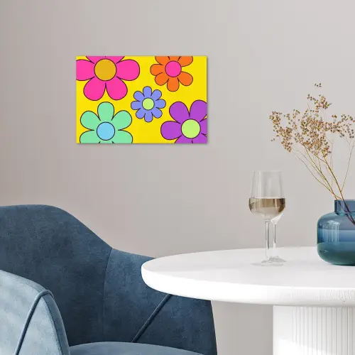 Bloemen - Illustratie - Kleurrijk poster papier klein -sfeer3